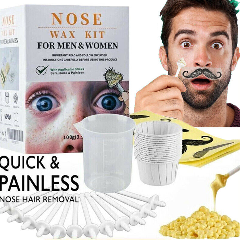 TASHHAR Nose Wax Kit Removal Ear Hair Bead Painless for Hair Removal Wax  for Men and Women